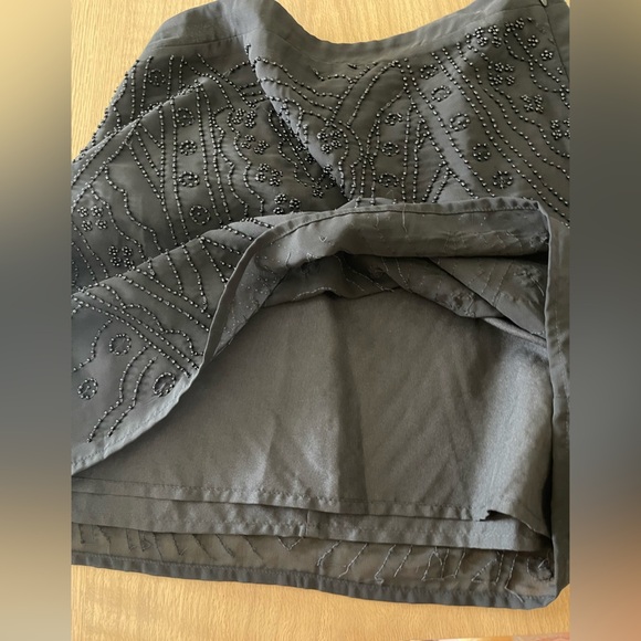 Forever 21| Black Fully Beaded Mini Skirt, Size Large—Lined••• - Picture 8 of 14